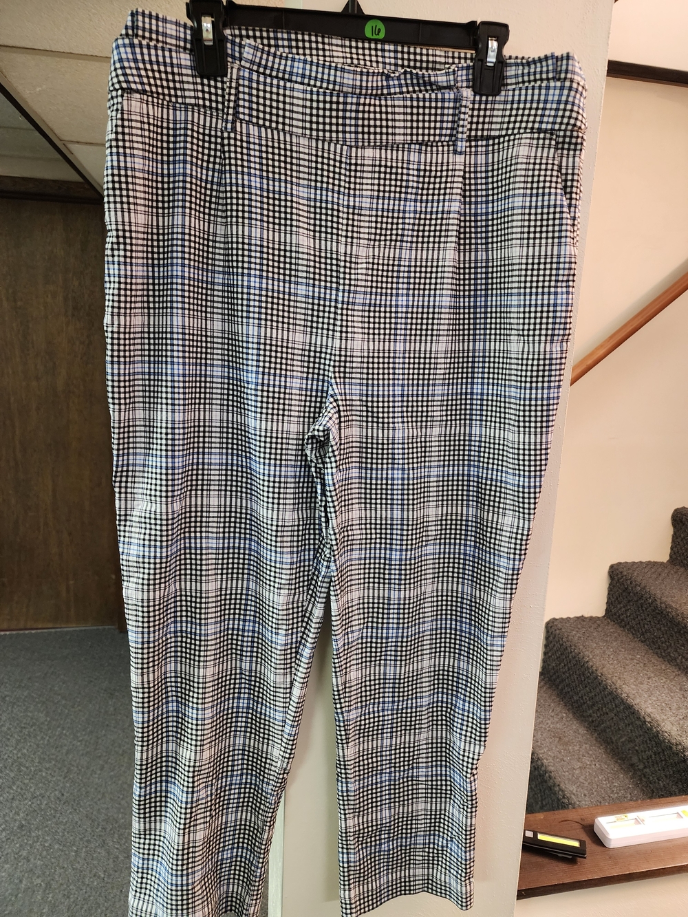 Jules & Leopold Black and White Checked Ankle Pants